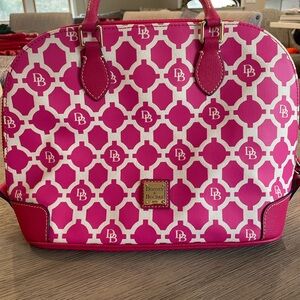 Dooney & Bourke Fuchsia Geometric Satchel